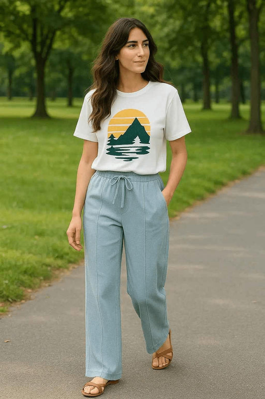 Cloud Mist Relaxed Trousers