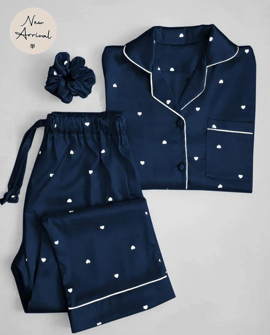2 Pcs Women's Stitched Night Suit